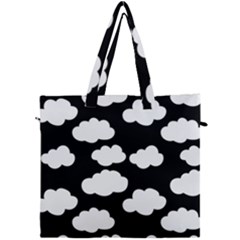 Bw Clouds Canvas Travel Bag by ConteMonfrey