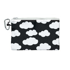 Bw Clouds Canvas Cosmetic Bag (medium) by ConteMonfrey