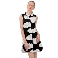 Bw Clouds Sleeveless Shirt Dress