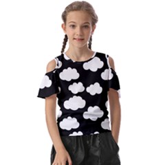 Bw Clouds Kids  Butterfly Cutout Tee by ConteMonfrey