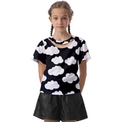 Bw Clouds Kids  Front Cut Tee by ConteMonfrey