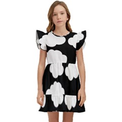 Bw Clouds Kids  Winged Sleeve Dress by ConteMonfrey