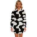 BW Clouds Womens Long Sleeve Shirt Dress View1