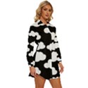 BW Clouds Womens Long Sleeve Shirt Dress View3