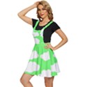 Green and white cute Clouds  Apron Dress View2