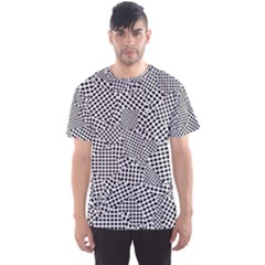 Geometric Noir Pattern Men s Sport Mesh Tee