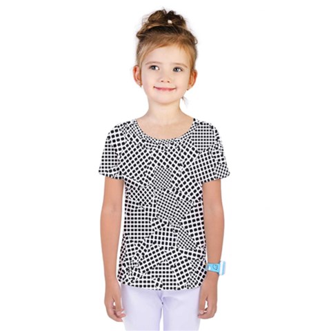 Geometric Noir Pattern Kids  One Piece Tee by dflcprintsclothing