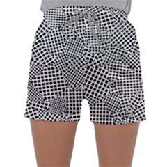 Geometric Noir Pattern Sleepwear Shorts