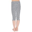 Geometric Noir Pattern Kids  Capri Leggings  View2