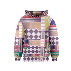 Abstract Shapes Colors Gradient Kids  Pullover Hoodie by Simbadda