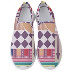 Abstract Shapes Colors Gradient Men s Slip On Sneakers by Simbadda