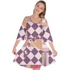 Abstract Shapes Colors Gradient Velour Kimono Dress by Simbadda