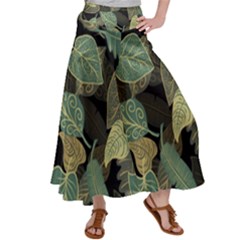 Autumn Fallen Leaves Dried Leaves Women s Satin Palazzo Pants by Simbadda