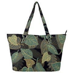 Autumn Fallen Leaves Dried Leaves Full Print Shoulder Bag by Simbadda