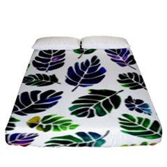 Leaves Watercolor Ornamental Decorative Design Fitted Sheet (king Size) by Simbadda