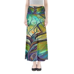 Tree Magical Colorful Abstract Metaphysical Full Length Maxi Skirt by Simbadda