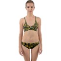 Sunflowers Yellow Flowers Flowers Digital Drawing Wrap Around Bikini Set View1