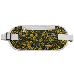 Sunflowers Yellow Flowers Flowers Digital Drawing Rounded Waist Pouch by Simbadda