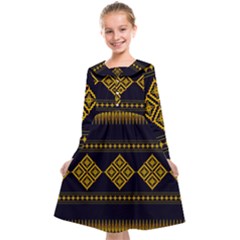 Abstract Antique Architecture Art Artistic Artwork Kids  Midi Sailor Dress by Simbadda