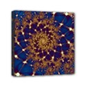 Fractal Spiral Art Pattern Blue Design Mini Canvas 6  x 6  (Stretched) View1