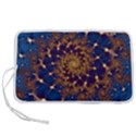 Fractal Spiral Art Pattern Blue Design Pen Storage Case (M) View1