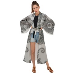 Apple Males Almond Bread Abstract Mathematics Maxi Kimono by Simbadda