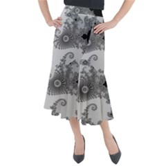 Apple Males Almond Bread Abstract Mathematics Midi Mermaid Skirt by Simbadda