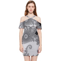 Apple Males Almond Bread Abstract Mathematics Shoulder Frill Bodycon Summer Dress by Simbadda