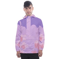 Sky Nature Sunset Clouds Space Fantasy Sunrise Men s Front Pocket Pullover Windbreaker by Simbadda