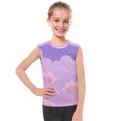 Sky Nature Sunset Clouds Space Fantasy Sunrise Kids  Mesh Tank Top by Simbadda