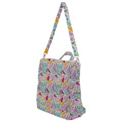 Leaves Colorful Leaves Seamless Design Leaf Crossbody Backpack by Simbadda