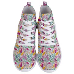 Leaves Colorful Leaves Seamless Design Leaf Men s Lightweight High Top Sneakers by Simbadda