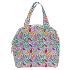 Leaves Colorful Leaves Seamless Design Leaf Boxy Hand Bag by Simbadda