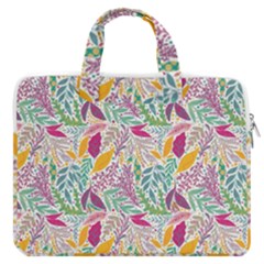 Leaves Colorful Leaves Seamless Design Leaf Macbook Pro 16  Double Pocket Laptop Bag  by Simbadda