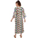 Stickman Kids Doodle Paper Children Group Grecian Style  Maxi Dress View2