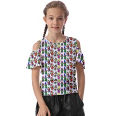 Stickman Kids Doodle Paper Children Group Kids  Butterfly Cutout Tee by Simbadda