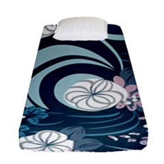 Flowers Pattern Floral Ocean Abstract Digital Art Fitted Sheet (single Size) by Simbadda