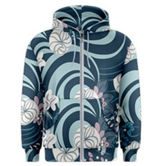 Flowers Pattern Floral Ocean Abstract Digital Art Men s Zipper Hoodie by Simbadda