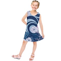 Flowers Pattern Floral Ocean Abstract Digital Art Kids  Tunic Dress by Simbadda