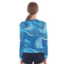 Ocean Waves Sea Abstract Pattern Water Blue Women s Long Sleeve Tee View2