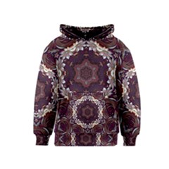 Rosette Kaleidoscope Mosaic Abstract Background Kids  Pullover Hoodie by Simbadda