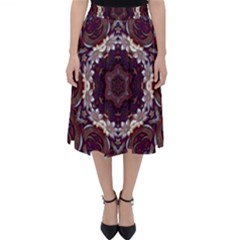 Rosette Kaleidoscope Mosaic Abstract Background Classic Midi Skirt by Simbadda