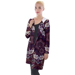 Rosette Kaleidoscope Mosaic Abstract Background Hooded Pocket Cardigan by Simbadda