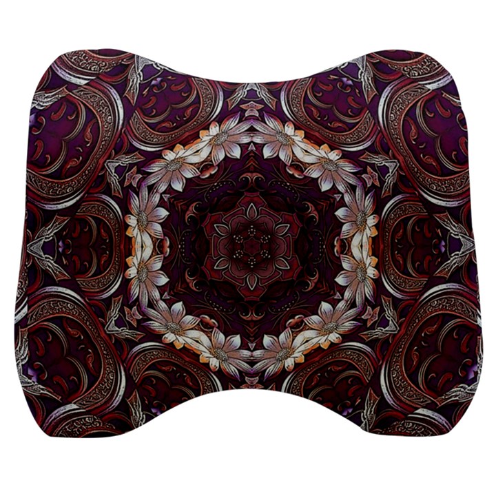 Rosette Kaleidoscope Mosaic Abstract Background Velour Head Support Cushion