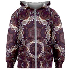 Rosette Kaleidoscope Mosaic Abstract Background Kids  Zipper Hoodie Without Drawstring by Simbadda