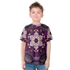 Rosette Kaleidoscope Mosaic Abstract Background Art Kids  Cotton Tee