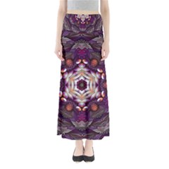 Rosette Kaleidoscope Mosaic Abstract Background Art Full Length Maxi Skirt