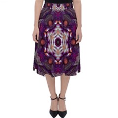 Rosette Kaleidoscope Mosaic Abstract Background Art Classic Midi Skirt