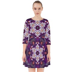 Rosette Kaleidoscope Mosaic Abstract Background Art Smock Dress