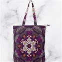 Rosette Kaleidoscope Mosaic Abstract Background Art Double Zip Up Tote Bag View1